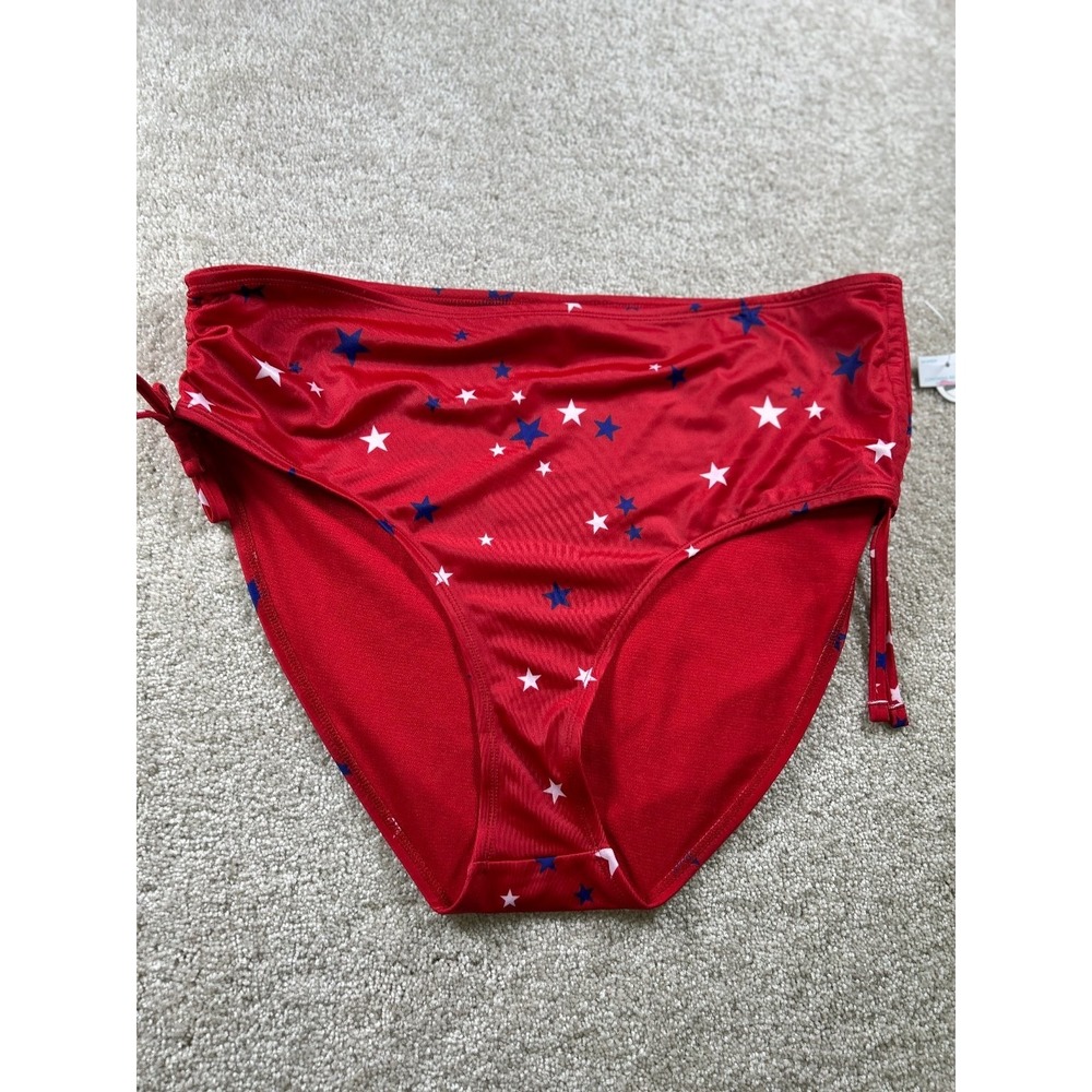 Outdoor Oasis Swimwear Women's‎ Red XXL Star Print Bikini Bottom